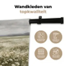 Illustratie - Landschap - Wit Wandkleed katoen klein -sfeer2
