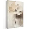 Bloem - Beige - Verf - Schaduw Tuinposter op houten frame 2 cm dik klein -3d