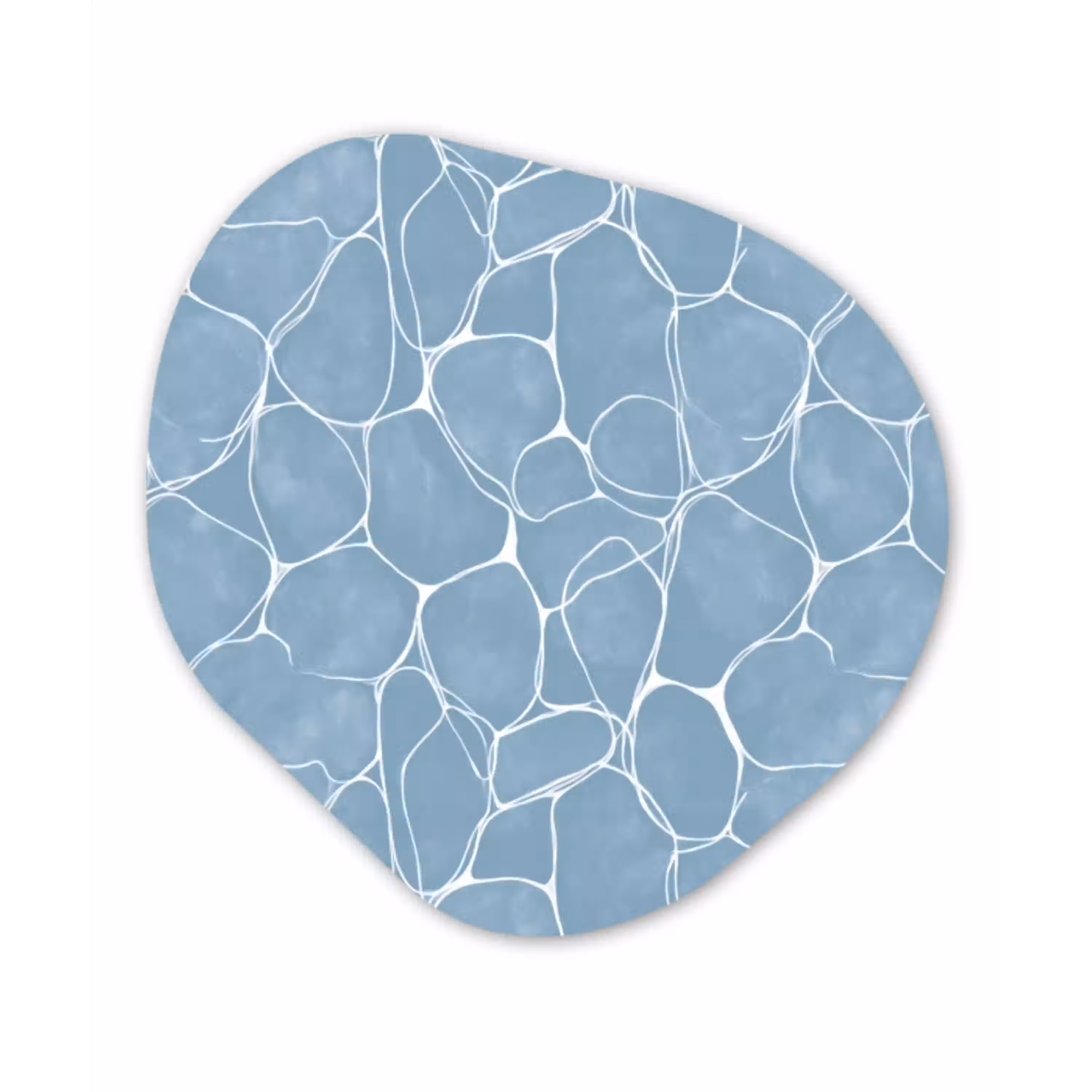 Organisch - Patroon - Blauw Wandcirkel Organisch Forex 3mm klein 629 -3d