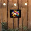 Bloemen - Kleurrijk - Graffiti - Modern - Boeket tuinposter los doek klein -sfeer1