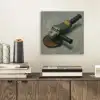 Haakse slijper - Schilderij - Gereedschap aluminium wit klein -sfeer1