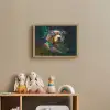 Hond - Puppy - Bloemen - Natuur - Golden retriever Light Box met batterij (Wandlamp kind) middel -sfeer2_kind