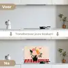 Vaas - Bloemen - Vlinder - Rood keuken achterwand spatscherm klein -voor_na_NL