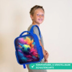 Neon - Bal - Kleurrijk Kinderrugzak - Blauw middel -sfeer3_DE