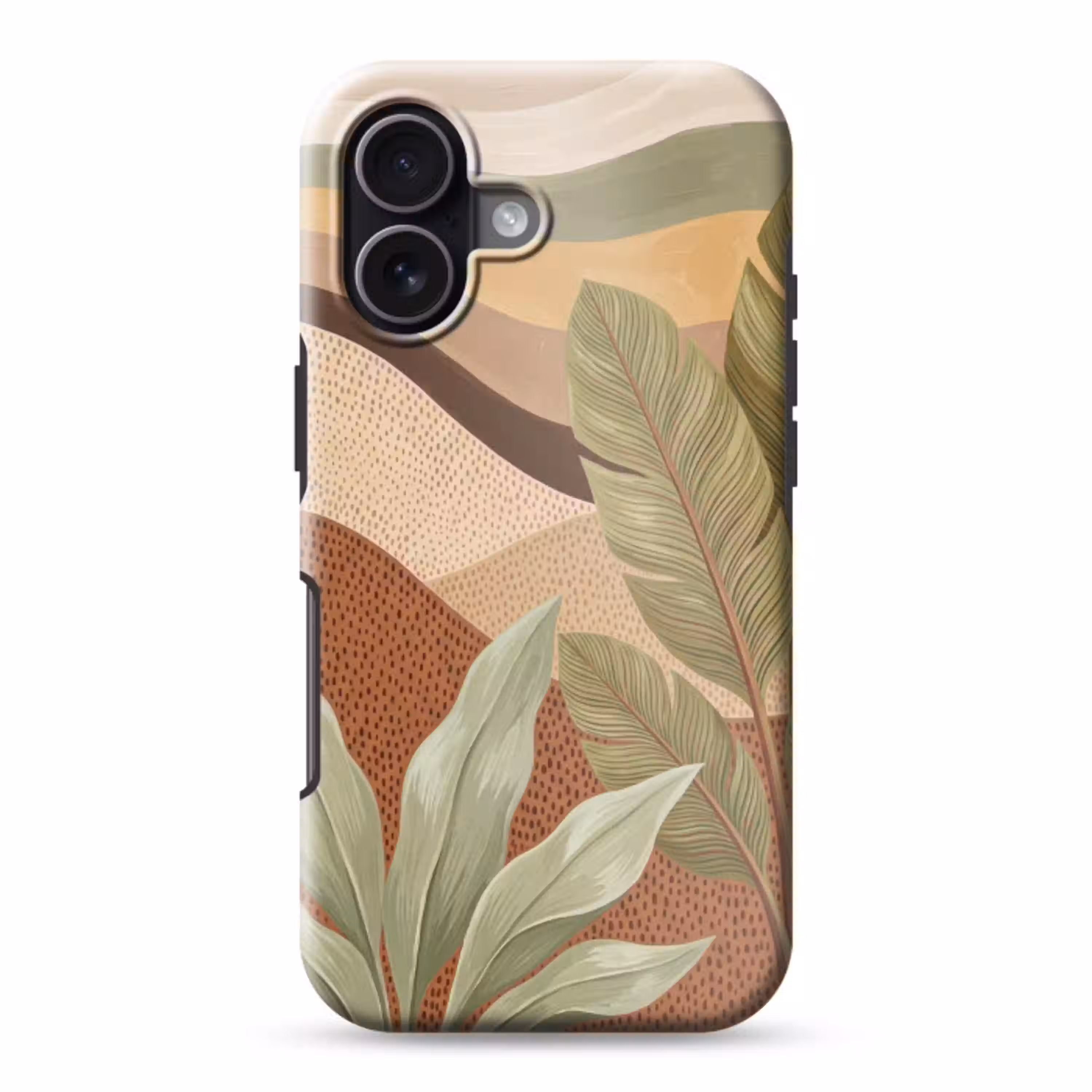 Natuur - Bladeren - Landschap - Abstract - Aardetinten Toughcase MagSafe Apple iPhone 17 klein -3d