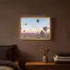 Luchtballonnen - Rotsen - Zonsopgang Light Box met batterij (Wandlamp) middel -sfeer4