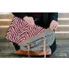 Zebra - Motief - Bordeaux - Rood laptophoes neopreen klein 279 -tas