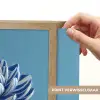 Bloem - Blauw - Bloemblaadjes - Streepjes Light Box met batterij (Wandlamp) middel -USP_websiteprintNL