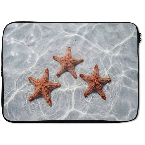 Zeesterren - Water - Helder laptophoes neopreen klein -zkaufland3dotto