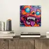 Monster - Graffiti - Kleuren - Oranje aluminium wit klein -sfeer1