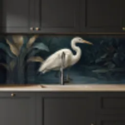 Reiger - Water - Natuur - Modern - Wit keuken achterwand 2 middel -sfeer1