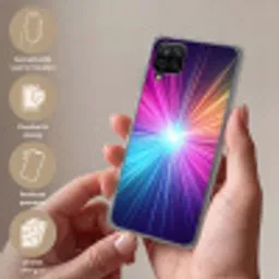 Abstract - Light - Burst - Modern - Colorful Telefoonhoesje Samsung Galaxy A12 klein -sfeer3_NL