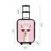 Lama - Wit - Zonnebril - Wimpers Kinderkoffer - Zwart klein -productfoto_formaten