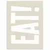 Eten - Decoratie - Beige - Wit poster papier klein -3d
