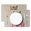 Tijger - Strik - Jasje - Roze Placemat vinyl groot -zzsfeer2_Kitchenyeah-website