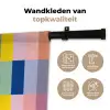 Stroken - Blauw - Patroon - Abstract Wandkleed katoen klein -sfeer2