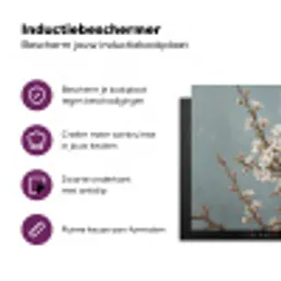 Botanisch - Stilleven - Blauw Inductie beschermer vinyl 3mm middel -zzzzzzz-cc-usp