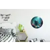 Schip - Hout - Koraalriffen - Zonlicht Wandcirkel aluminium klein -kinderkamer