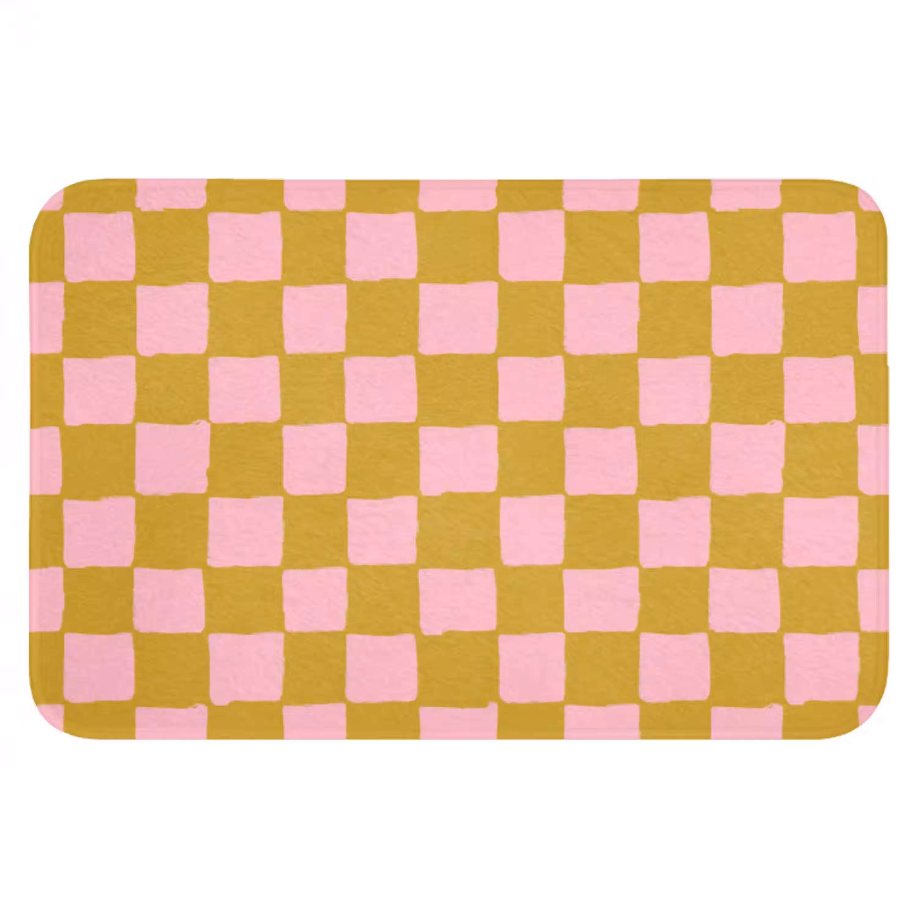 Patroon - Vierkant - Roze Badmat klein 997 -3d