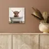 Schotse hooglander - Bad - Badkamer - Badkuip - Bruin - Horens aluminium wit klein -sfeer4