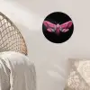 Vlinder - Roze - Nachtvlinder Wandcirkel behangsticker klein -sfeer4