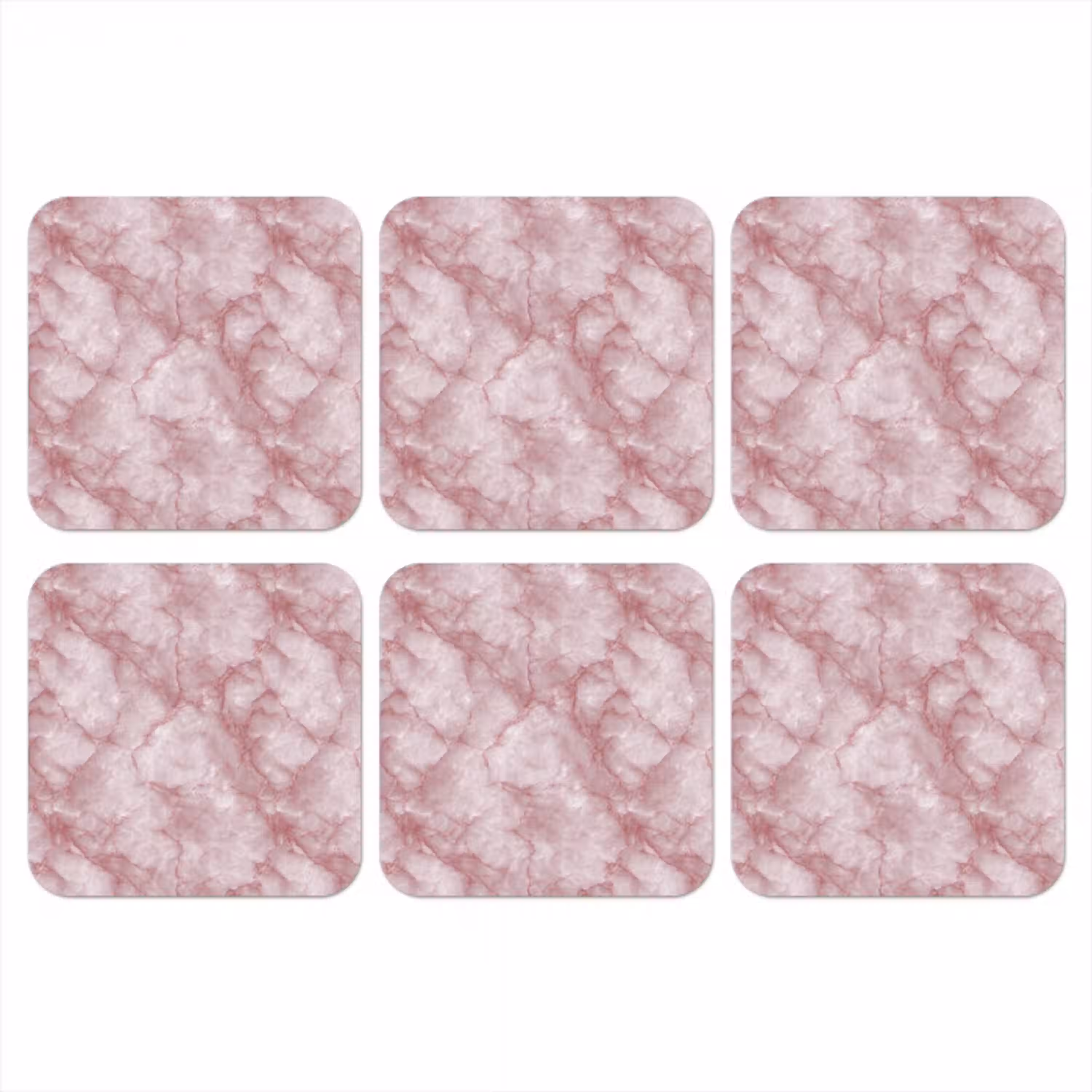 Roze - Kwartsmarmer - Aders onderzetter kurk middel 366 -3d