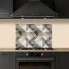 Geometrisch - Motief - Aardetinten keuken achterwand spatscherm klein 900 -sfeer1