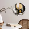 Abstract - Goud - Zilver - Vormen - Aesthetic - Modern Wandcirkel kunststof plaat 5mm dik klein -sfeer4