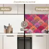 Patronen - Art Deco - Roze - Bloemen keuken achterwand 2 middel 871 -voor-na2_ES