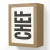 Chef - Japandi - Decoratie - Vintage Light Box met kabel (Wandlamp) klein -3d