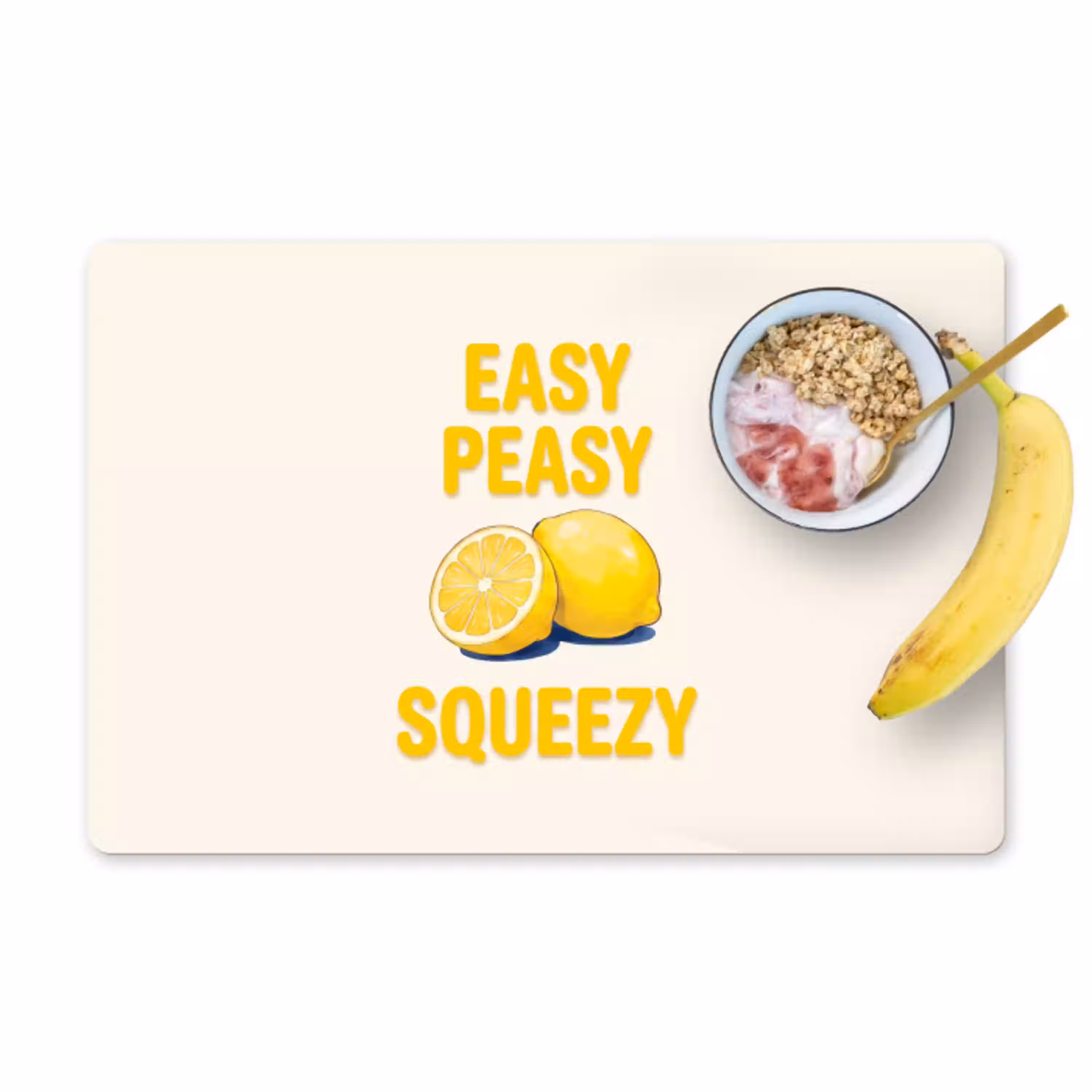Eten - Citroenen - Keuken - Illustratie - Geel Placemat vinyl groot -zzzproduct_Kitchenyeah-website