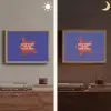 Slow down you're doing fine - Ster - Blauw Light Box met batterij (Wandlamp) middel -sfeer3