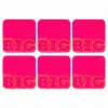 Minimalistisch - Roze - Dream big - Grafisch onderzetter kurk middel -3d