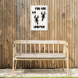 Lobster - Beige - Minimalistisch Tuinposter op houten frame 2 cm dik klein -sfeer4