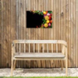 Citroenen - Peper - Kruiden - Graffiti - Verf - Abstract Tuinposter op houten frame 2 cm dik klein -sfeer4