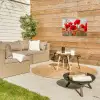 Bloeipracht van Klaprozen Tuinposter op houten frame 2 cm dik klein -sfeer2