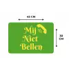 Mij niet bellen - Telefoon - Groen Placemat vinyl groot -specs