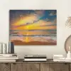 Zonsondergang - Strand - Zee - Wolken - Oranje PET vilt klein -sfeer1