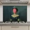 Kroon - Roze druipend verf - Portret keuken achterwand spatscherm klein -3d_website