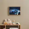 Auto - Blauw - Jongens - Kind Light Box met batterij (Wandlamp kind) middel -sfeer2_kind