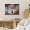 Jongen - Ballonnen - Gebouwen - Kunst PET vilt klein -sfeer3