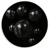 Discoballen - Minimalistisch - Zwart Wandcirkel plexiglas klein -3d