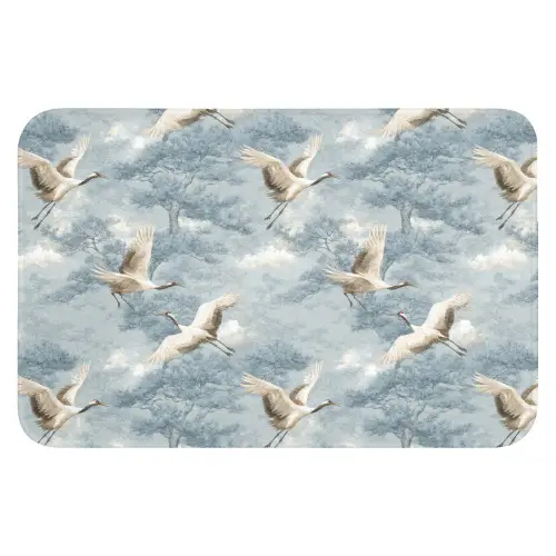 Wolken - Kraanvogels - Blauw WCmat klein 1009 -3d