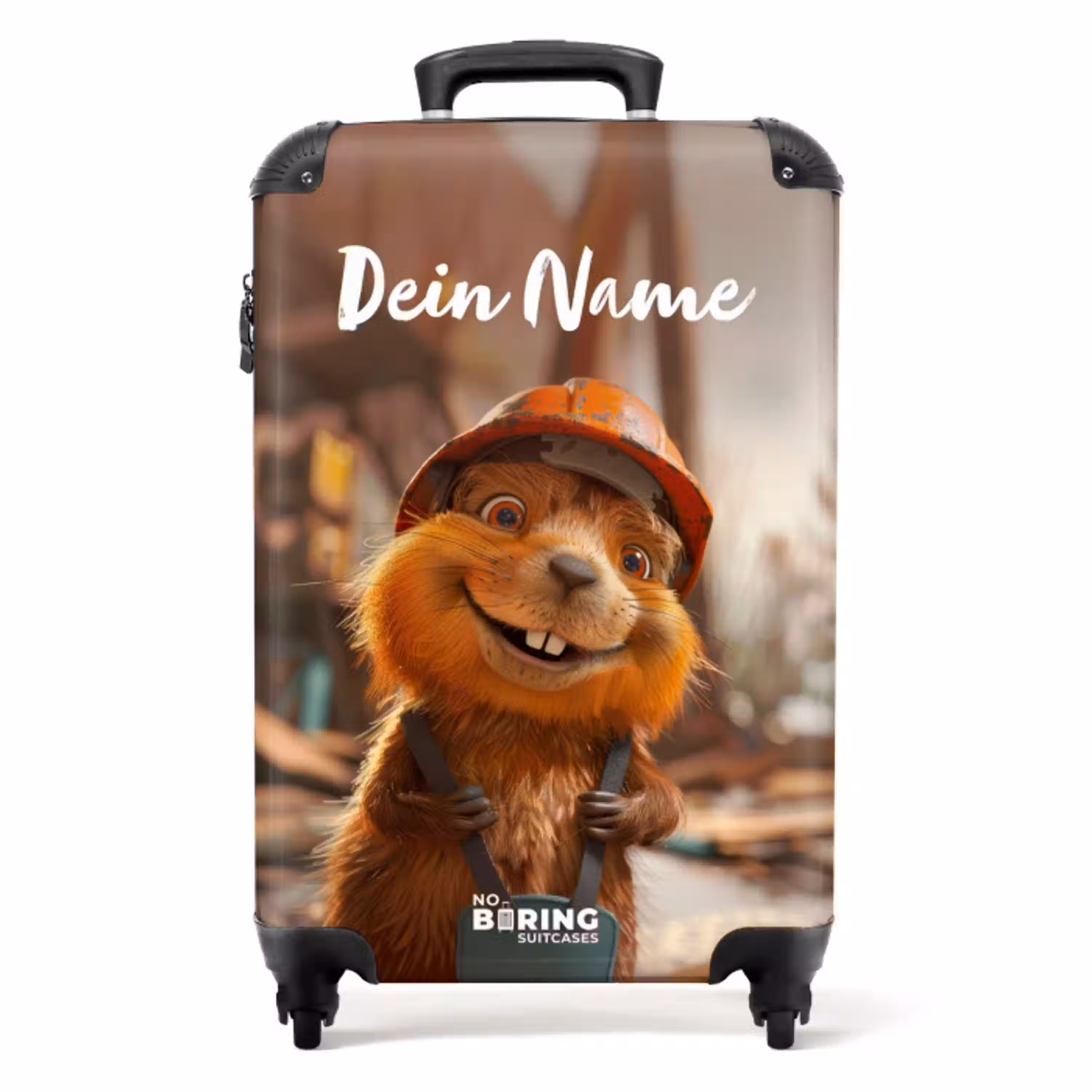 Bertus Bouwbever NBS - Handbagage koffer - Kinderen Unisex middel -productfoto_recht