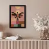 Illustratie - Vogel - Vlakken - Kleurrijk fotolijst zwart zonder passe partout klein -sfeer5