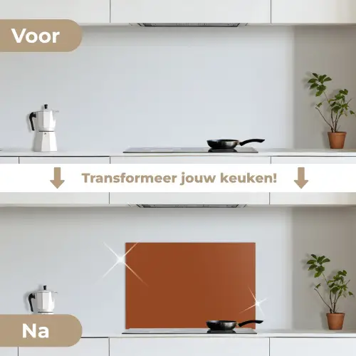 Vurige Verstilling keuken achterwand spatscherm klein -voor_na_NL