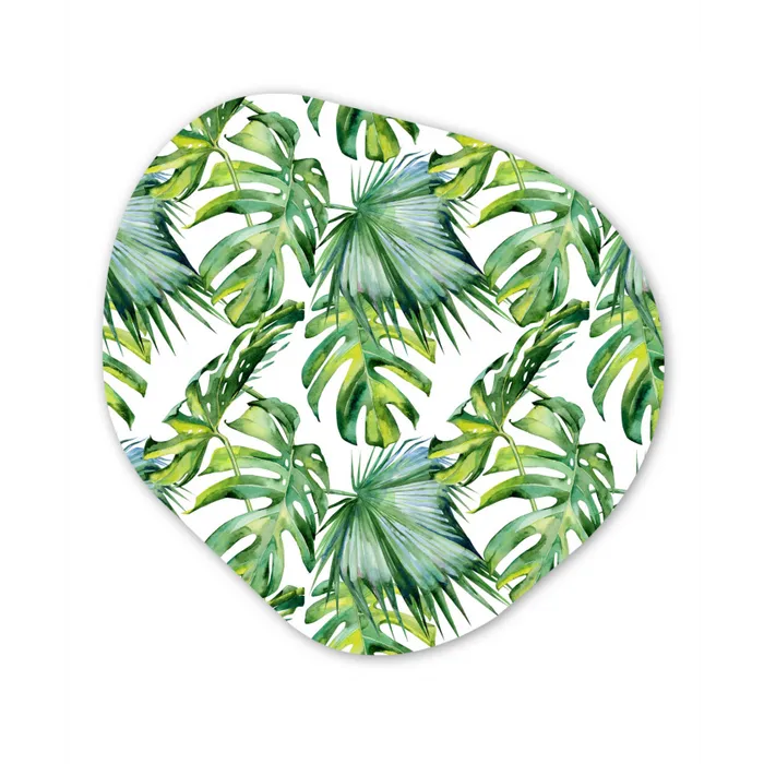 Bladeren - Monstera - Tropical - Jungle Wandcirkel Organisch Plexiglas middel -3d