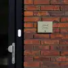 Olijfgroen met stippen - Sierlijk Naambord Rechthoek middel -sfeer1-rechthoek-S
