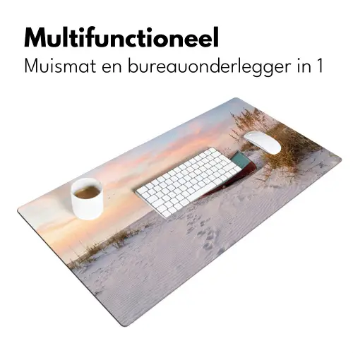 Rustiek - Roeiboot - Zandstrand Muismat XXL klein -sfeer4