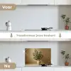 Vaas - Olijftakken - Bladeren - Beige keuken achterwand spatscherm klein -voor_na_NL